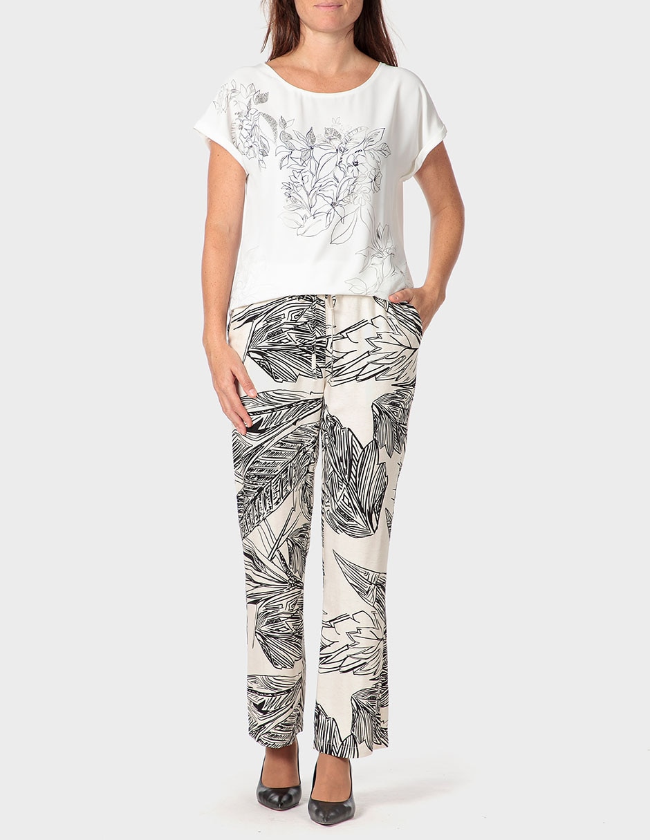 Pantalón Punt Roma straight para mujer