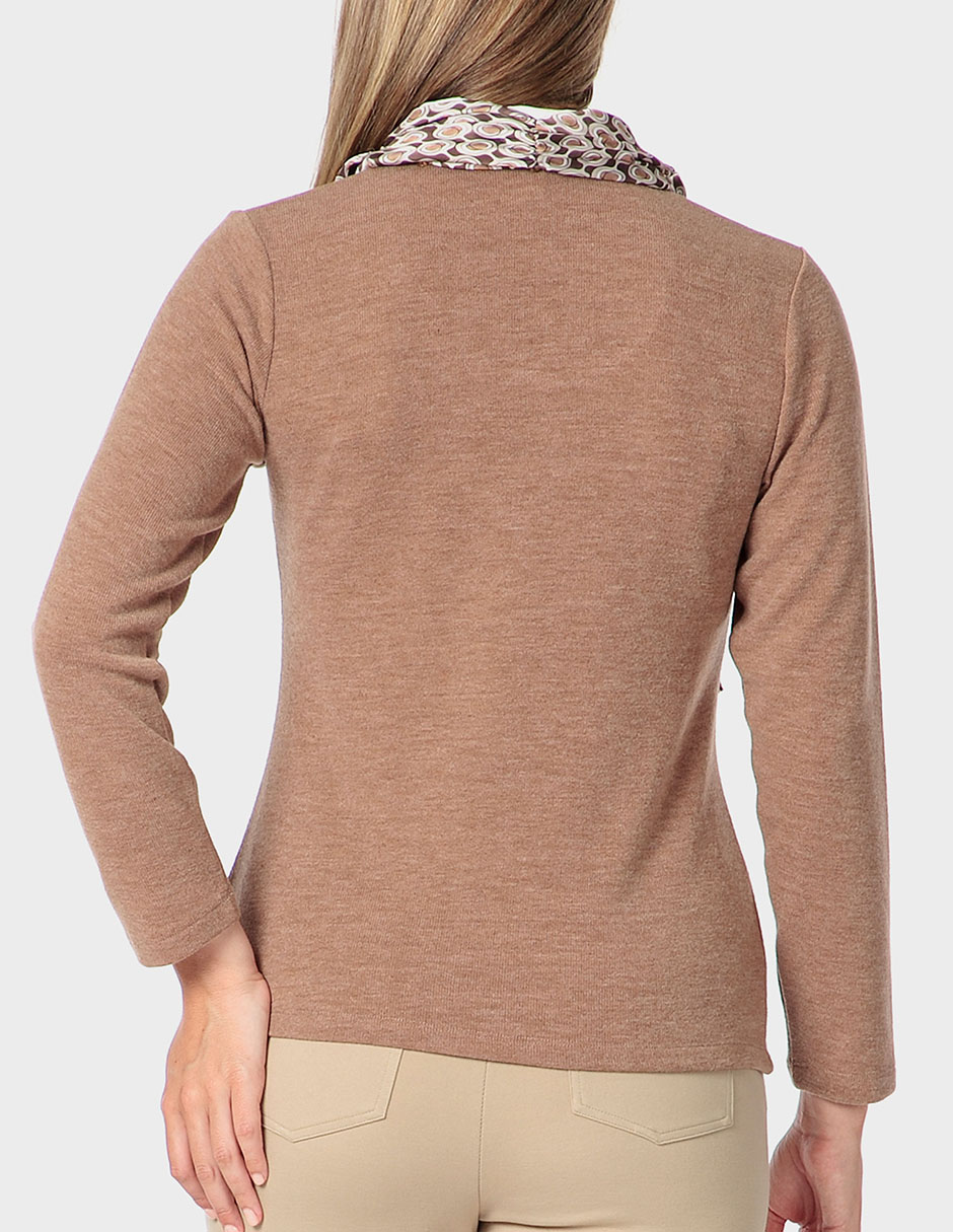 Set playera manga larga cuello redondo para mujer 2