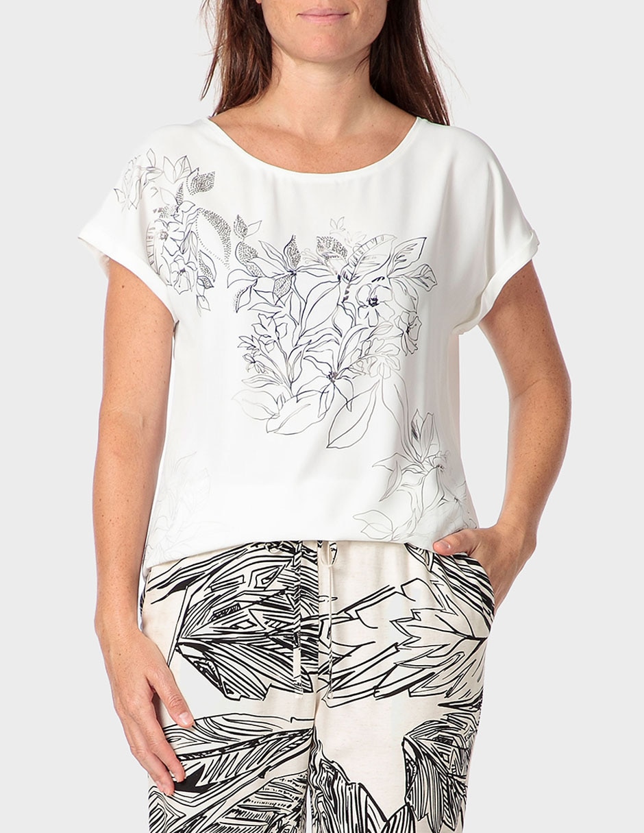 Playera manga corta cuello redondo mujer Playera manga corta cuello redondo mujer