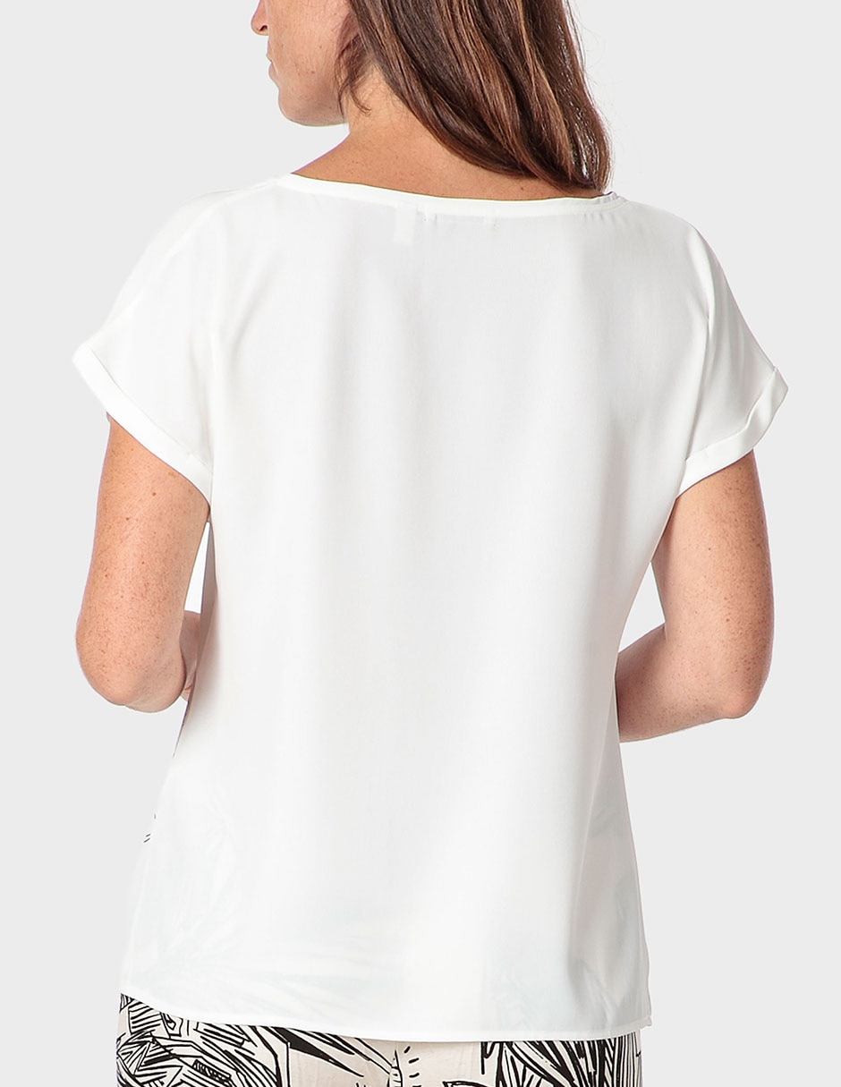 Playera manga corta cuello redondo mujer 3