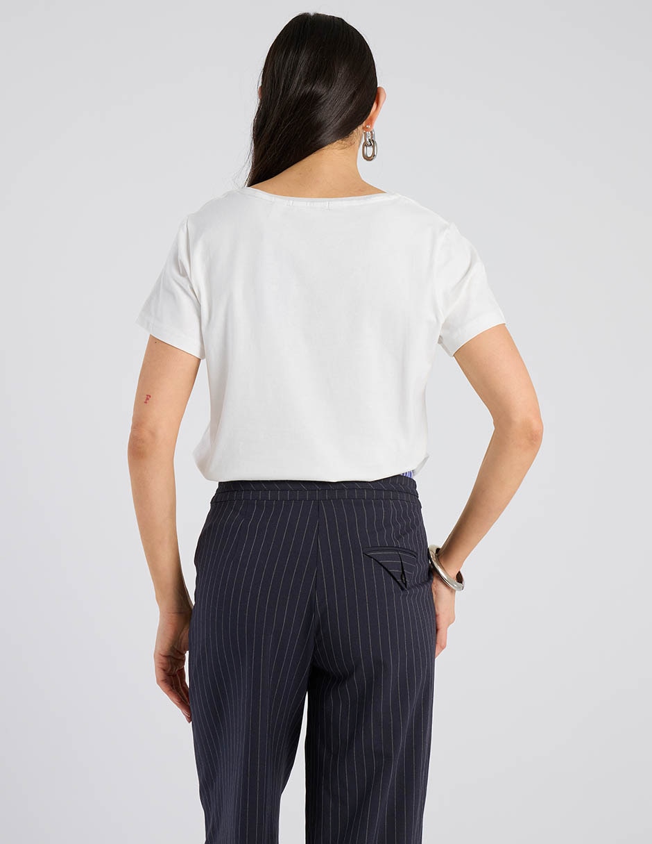 Playera manga corta Punt Roma cuello redondo para mujer