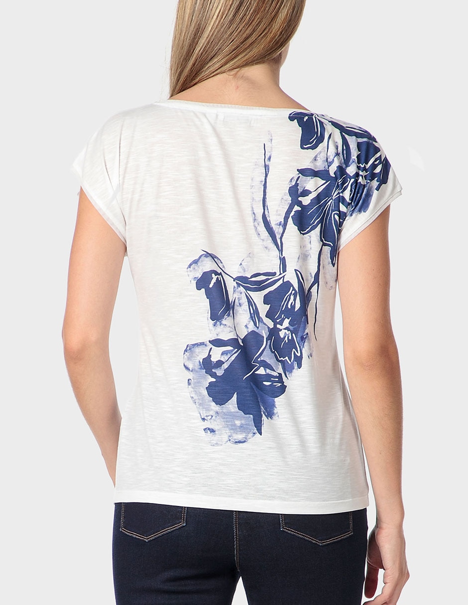 Playera manga larga Punt Roma cuello redondo para mujer
