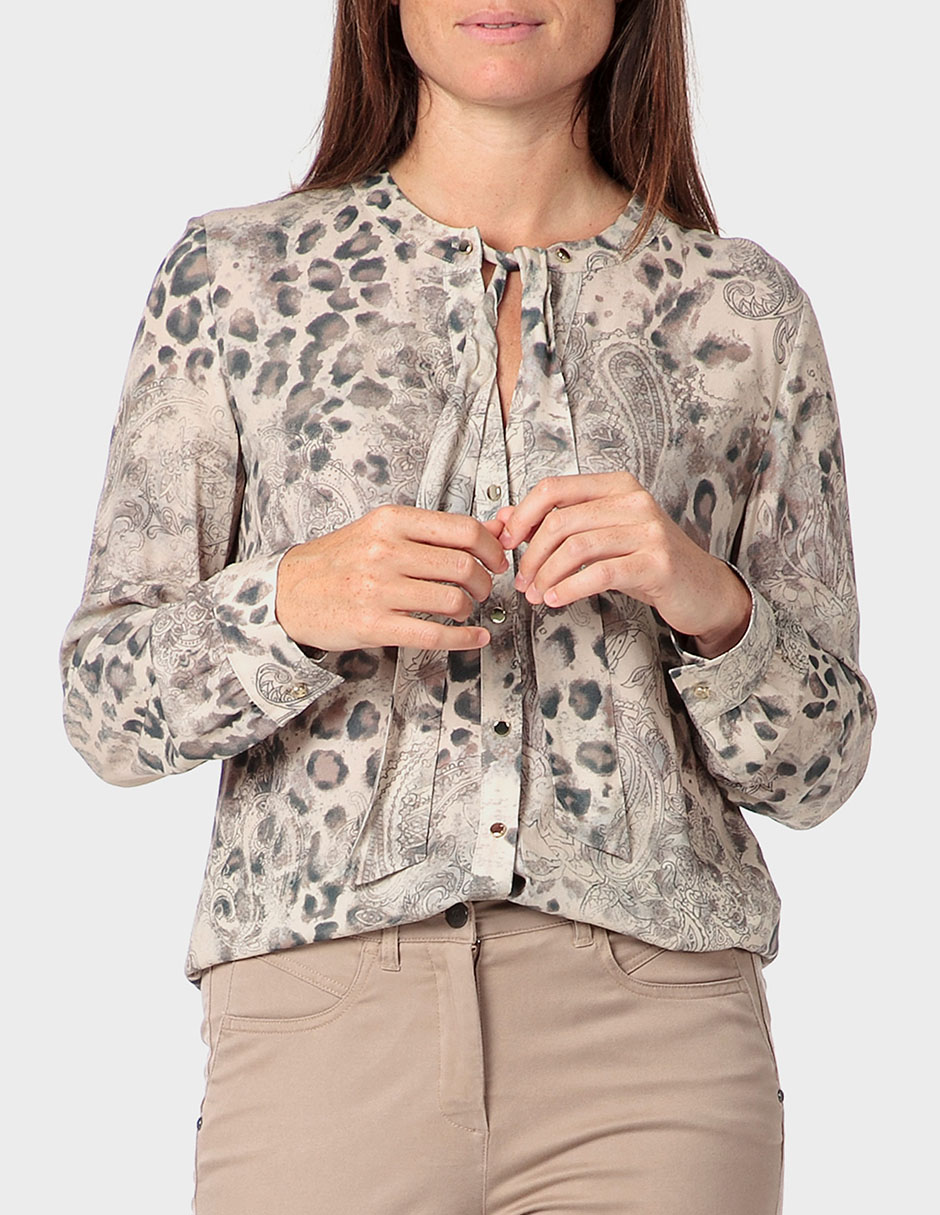 Blusa Punt Roma manga larga para mujer