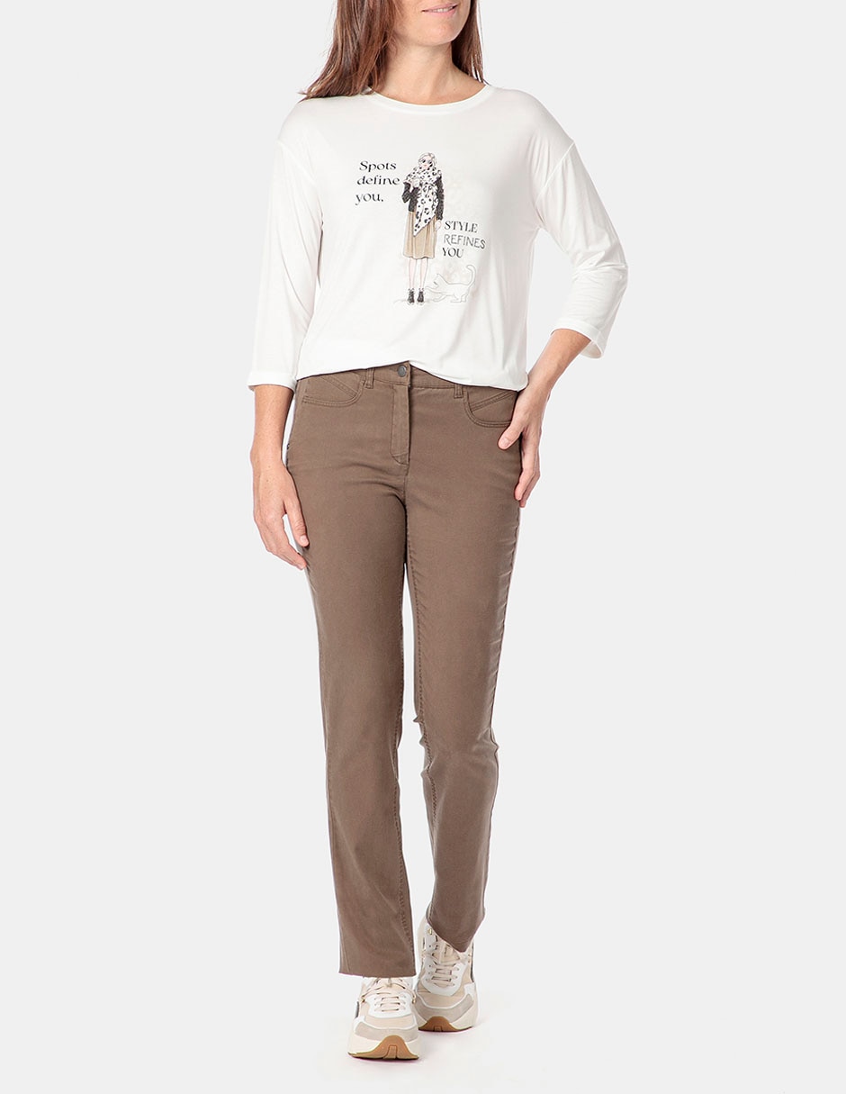 Pantalón Punt Roma slim para mujer