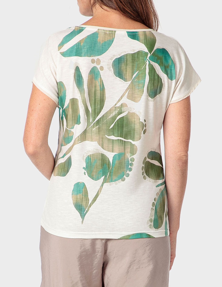 Playera manga corta Punt Roma cuello redondo para mujer