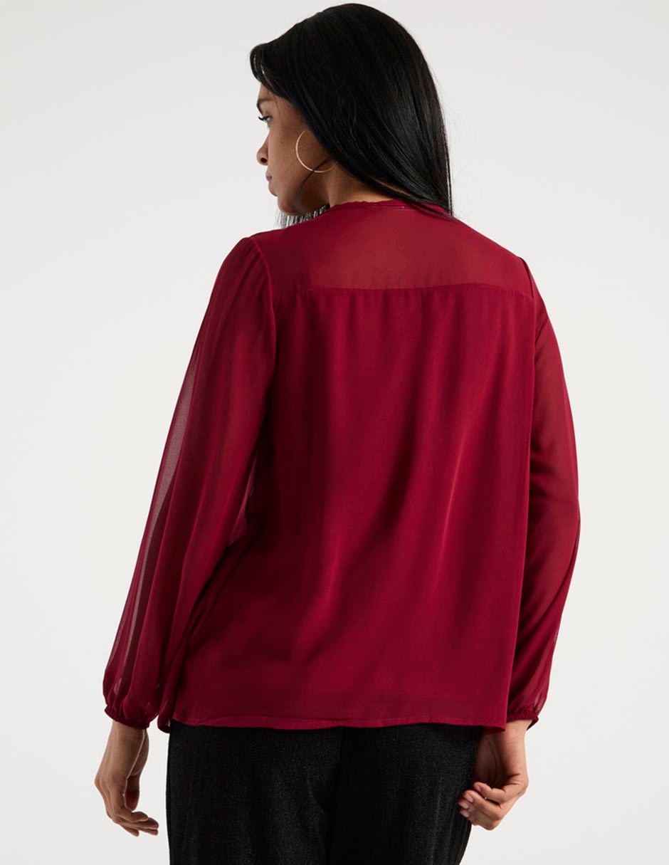 Blusa Punt Roma manga larga para mujer