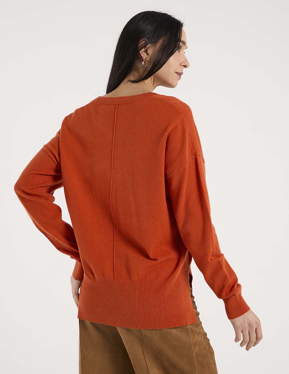 Suéter cuello V para mujer 5