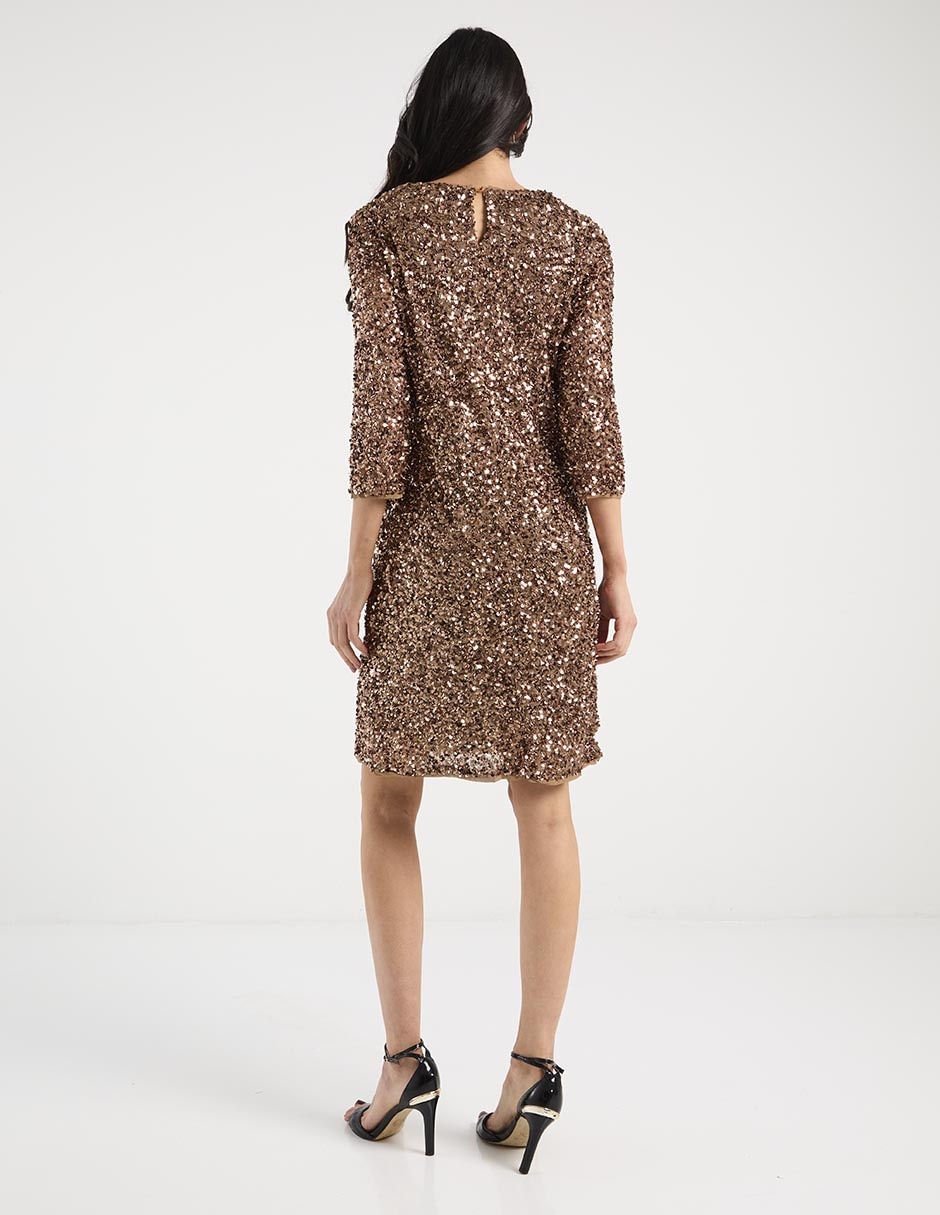 Vestido corto de fiesta escote V