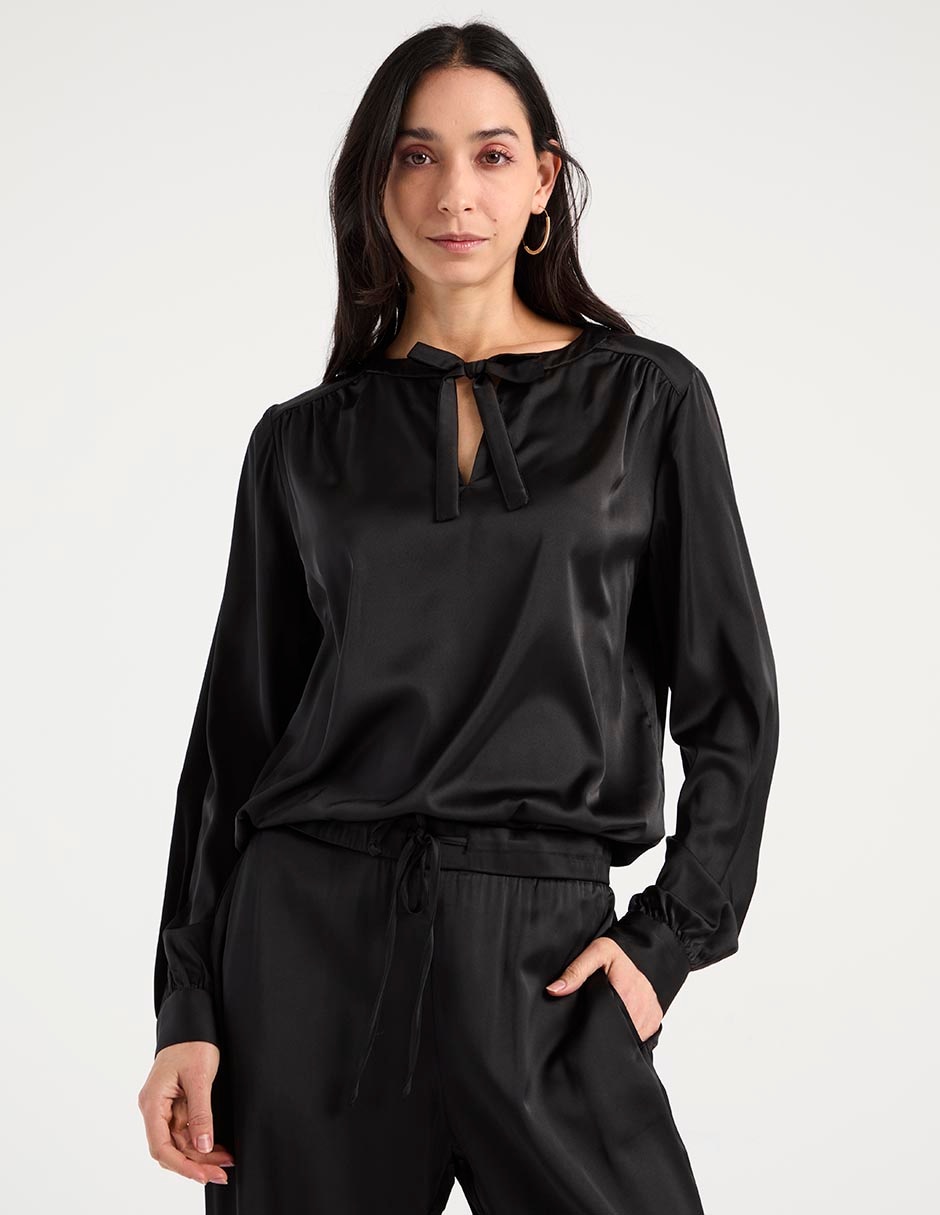 Blusa Punt Roma manga larga para mujer