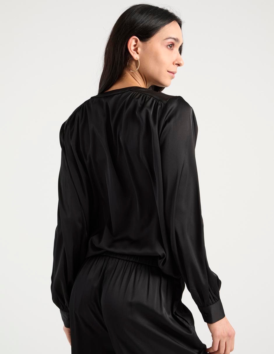 Blusa Punt Roma manga larga para mujer