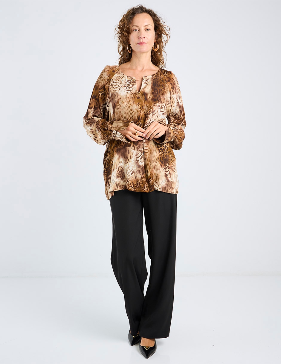 Blusa Punt Roma manga larga para mujer