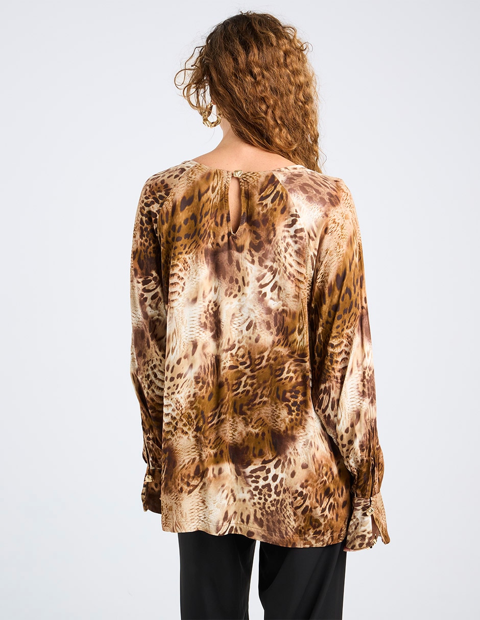 Blusa Punt Roma manga larga para mujer