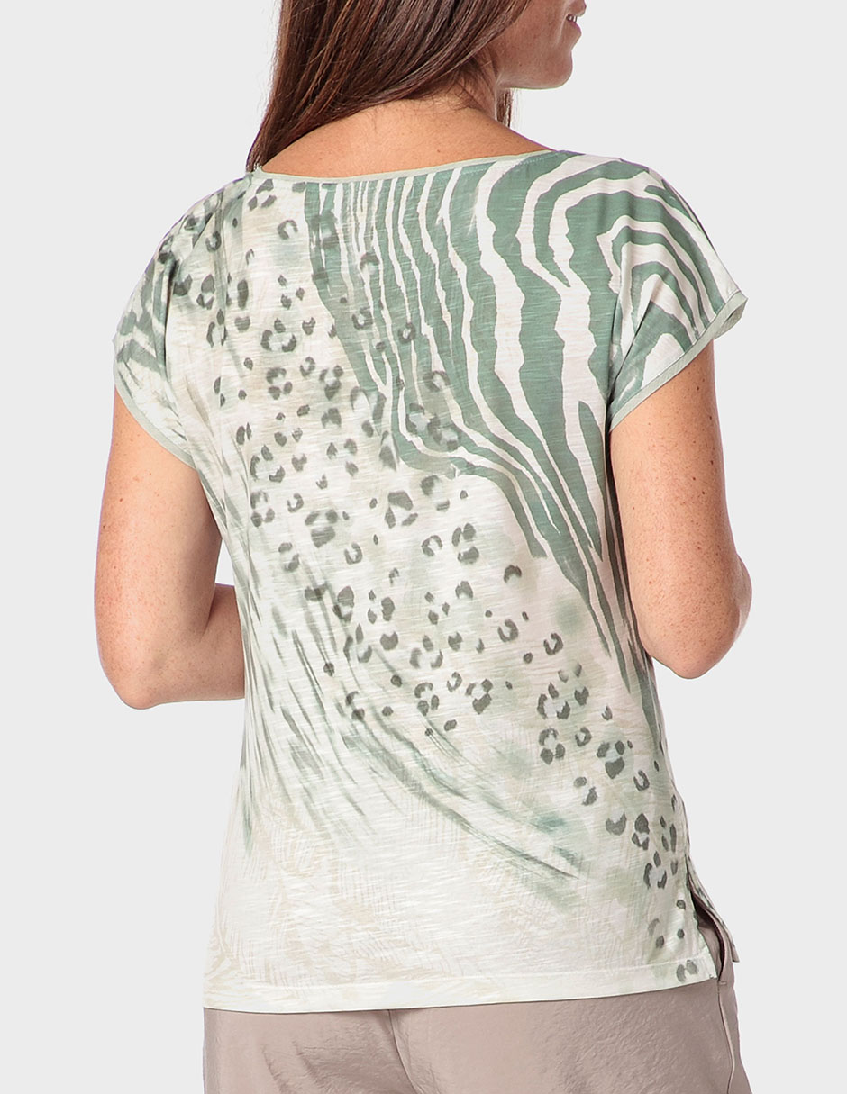 Playera manga corta Punt Roma cuello redondo para mujer