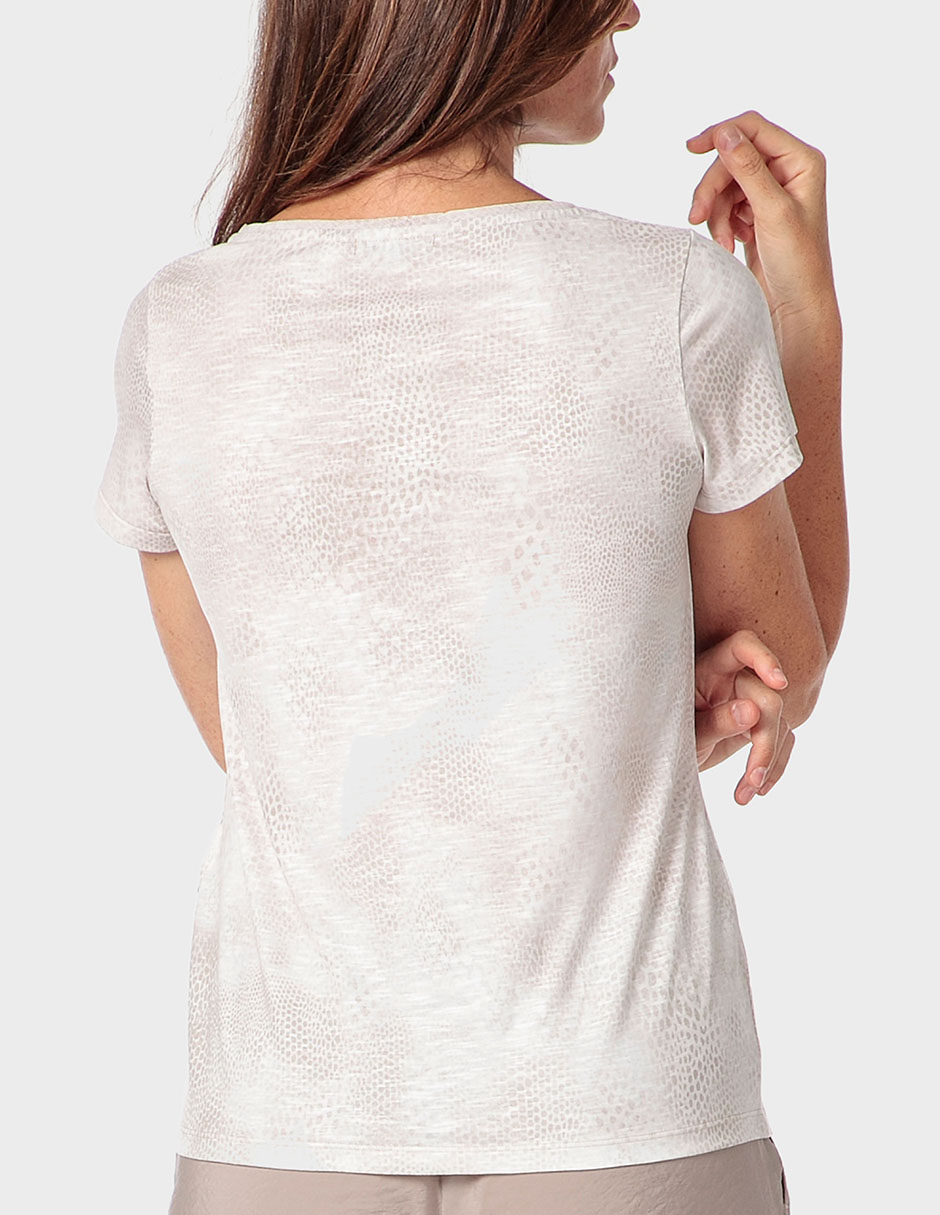 Playera manga corta Punt Roma cuello redondo para mujer