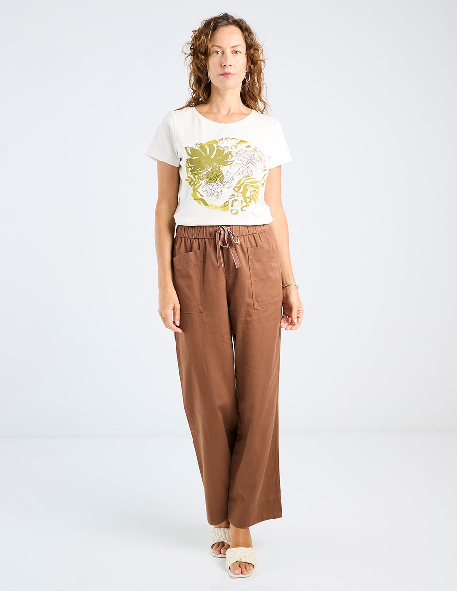 Playera manga corta cuello redondo para mujer 2