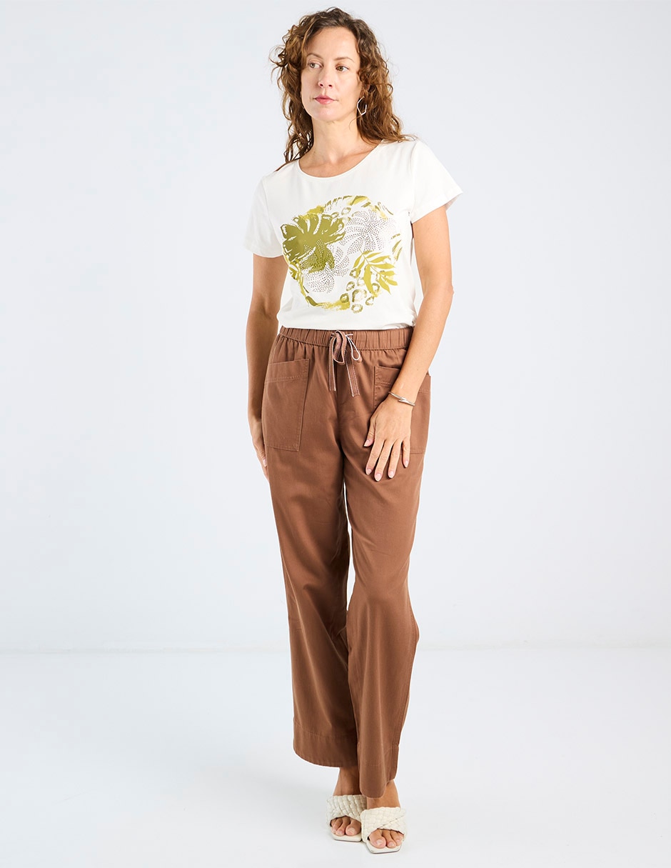 Playera manga corta cuello redondo para mujer 3