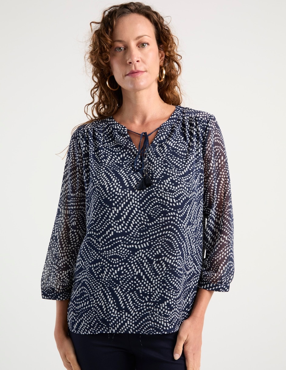 Blusa Punt Roma manga 3/4 para mujer