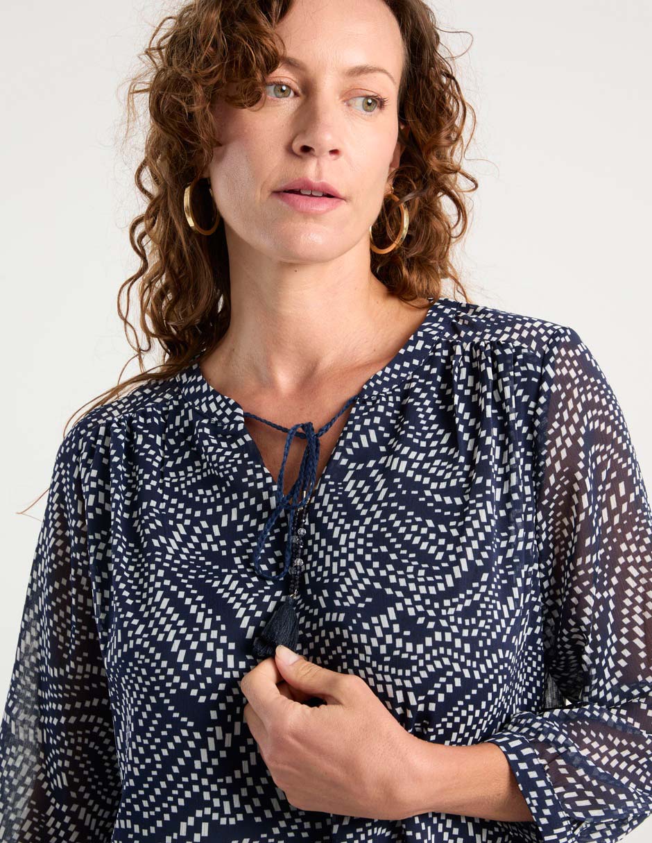 Blusa Punt Roma manga 3/4 para mujer