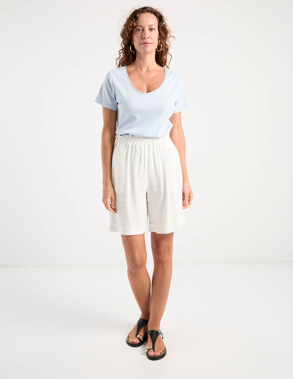 Playera manga corta cuello v mujer 5