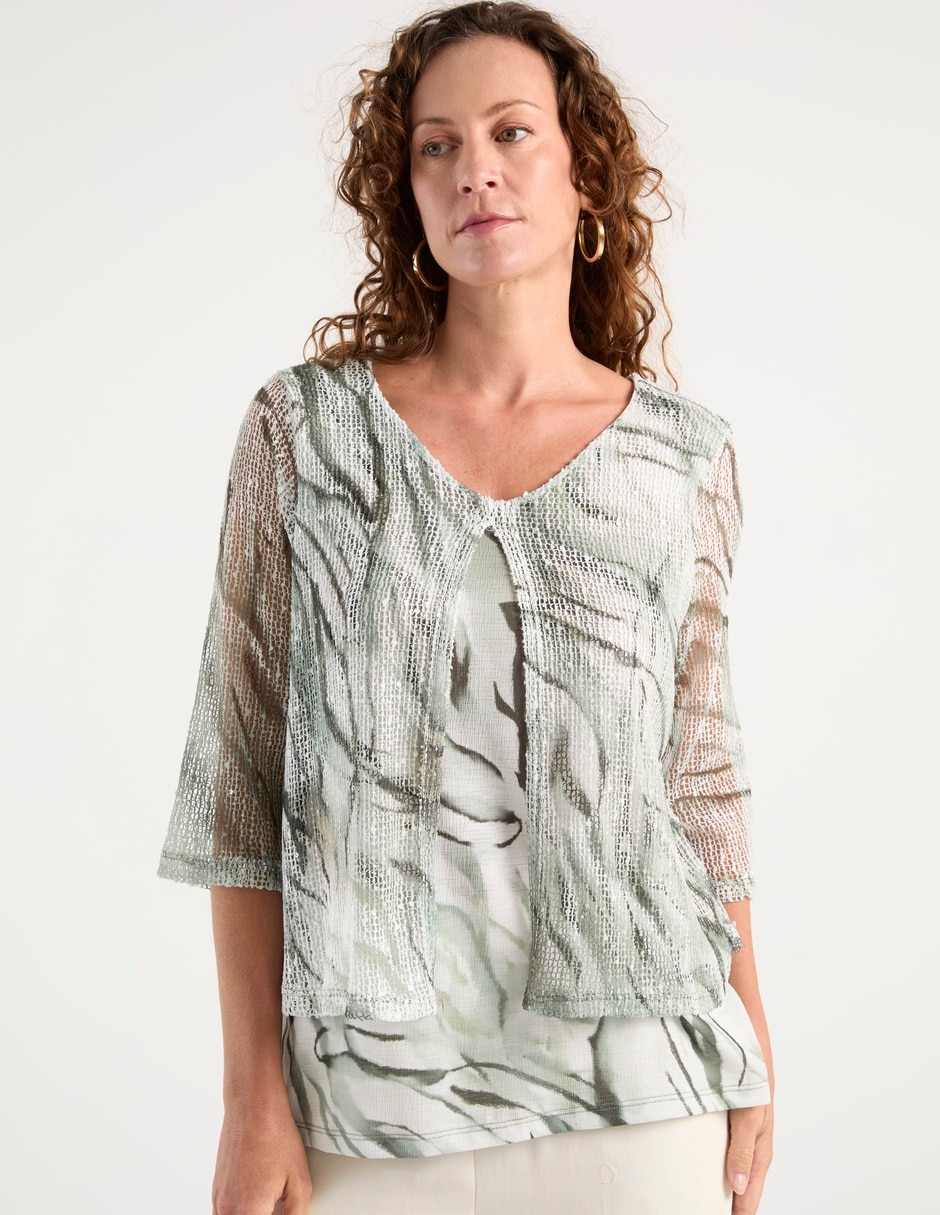 Blusa manga 3/4 para mujer Blusa manga 3/4 para mujer