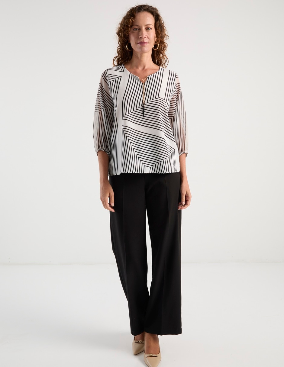 Blusa Punt Roma manga 3/4 para mujer