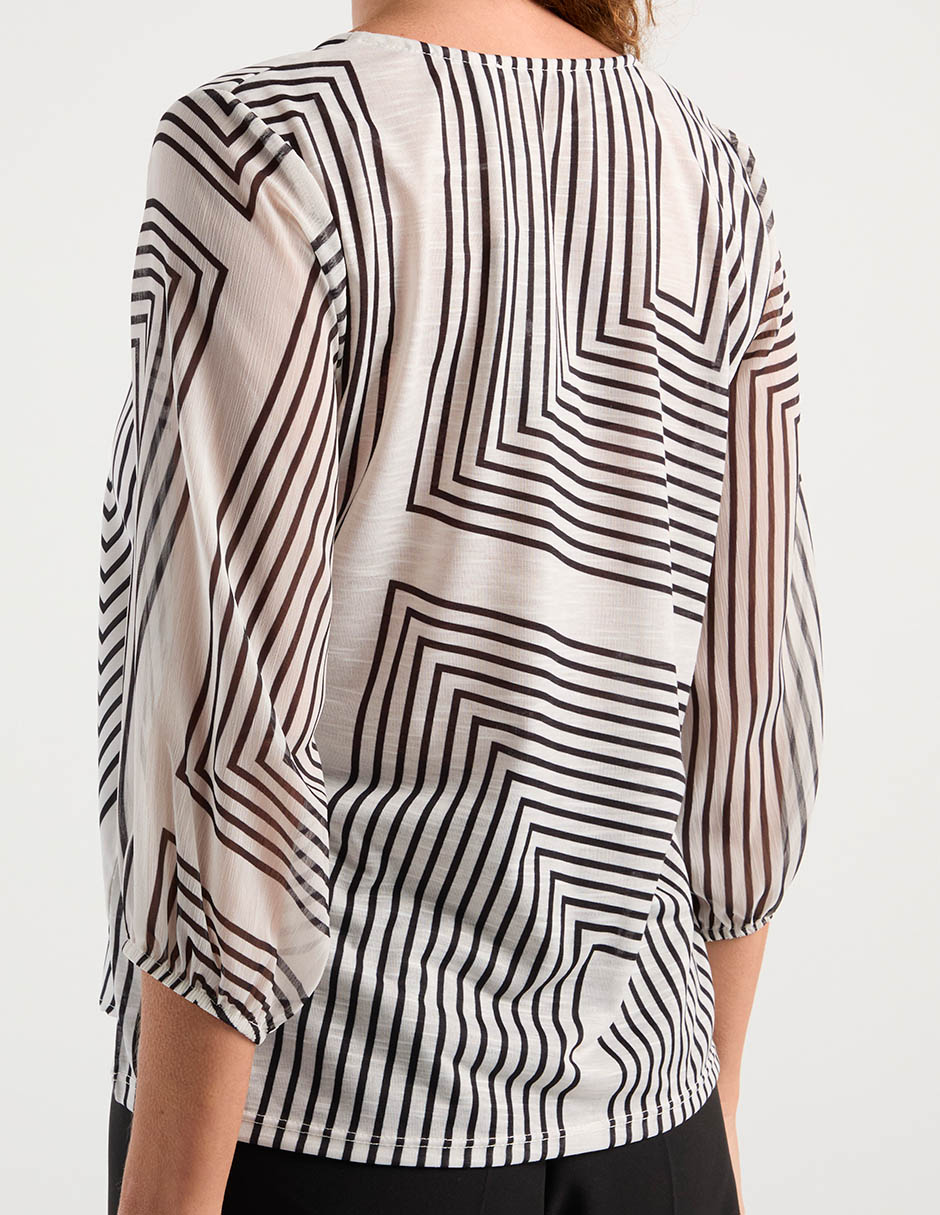 Blusa Punt Roma manga 3/4 para mujer