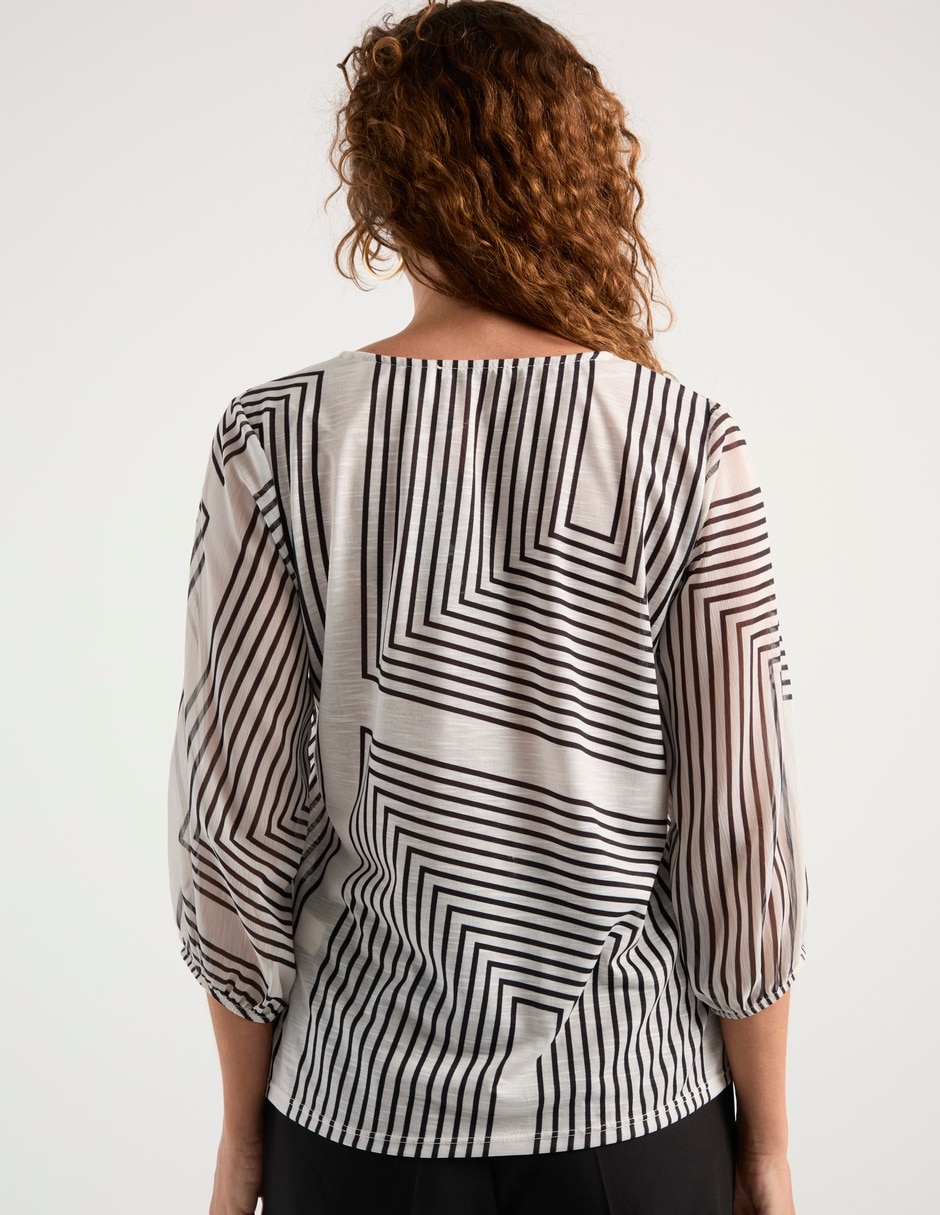 Blusa Punt Roma manga 3/4 para mujer