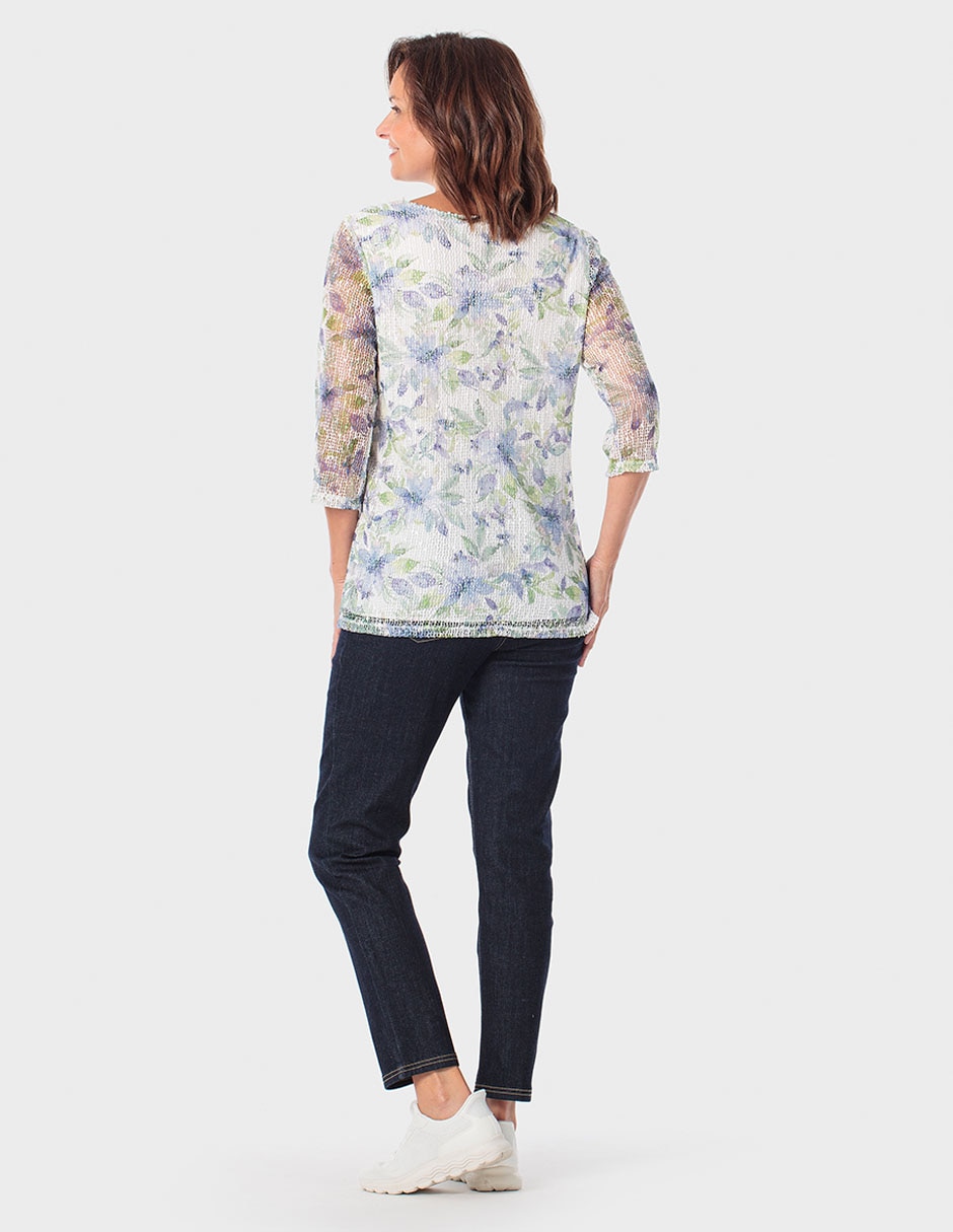 Blusa Punt Roma manga 3/4 para mujer