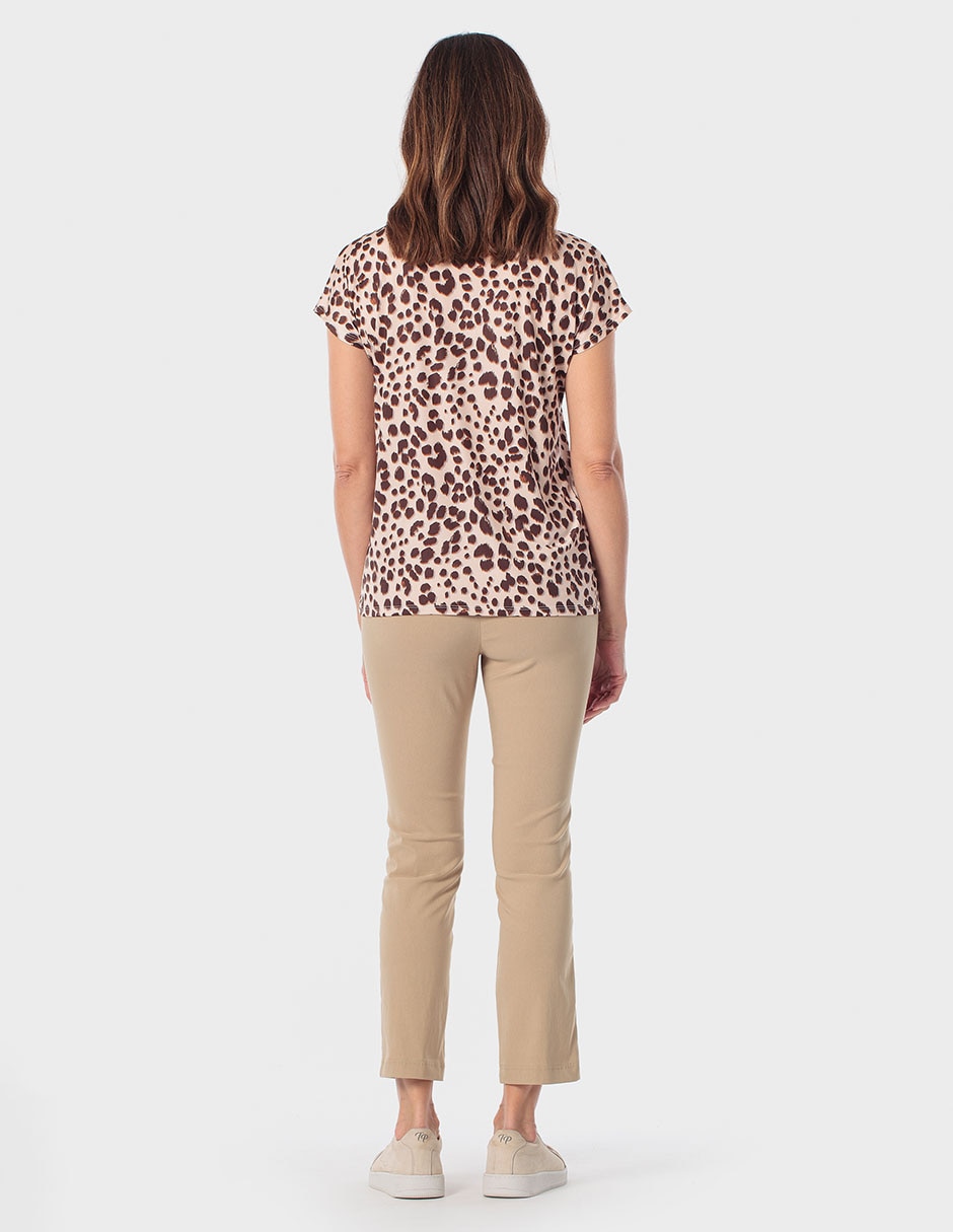 Blusa Punt Roma manga corta para mujer