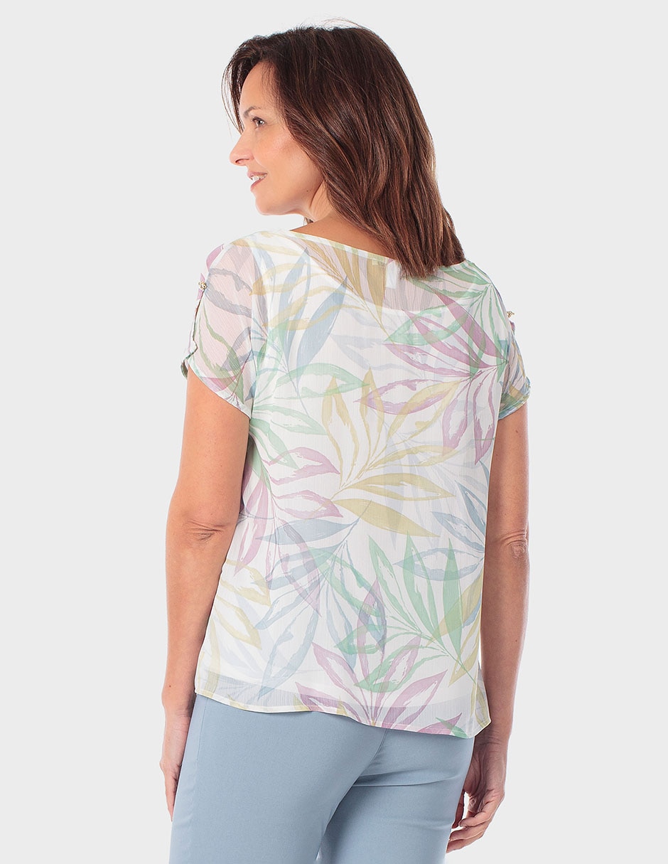 Blusa manga corta para mujer 3
