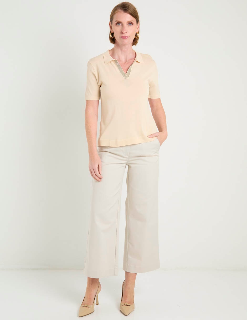 Suéter cuello polo para mujer 4