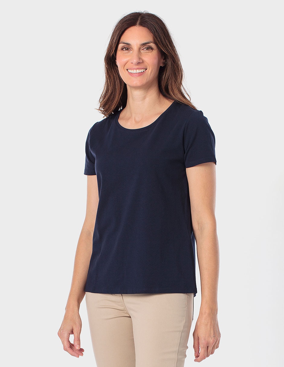 Playera manga corta cuello redondo para mujer Playera manga corta cuello redondo para mujer