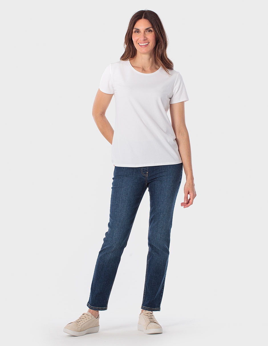 Playera manga corta Punt Roma cuello redondo para mujer