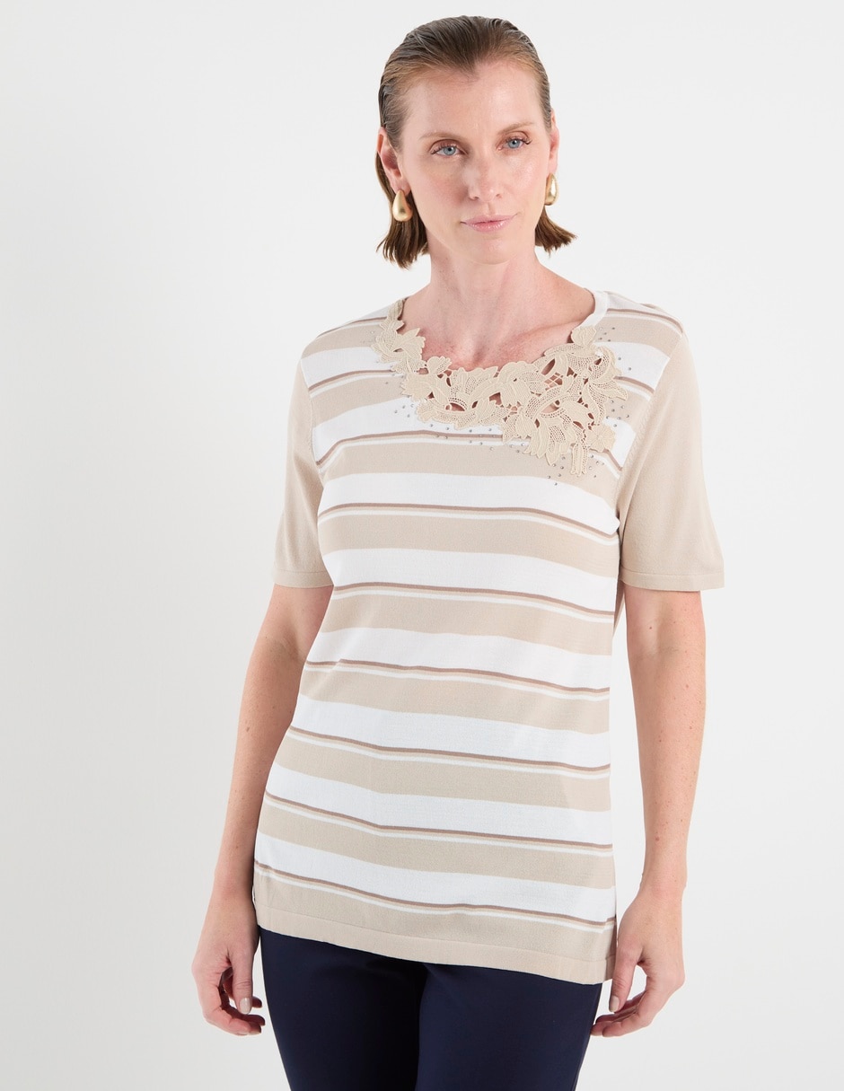 Suéter cuello redondo para mujer 1