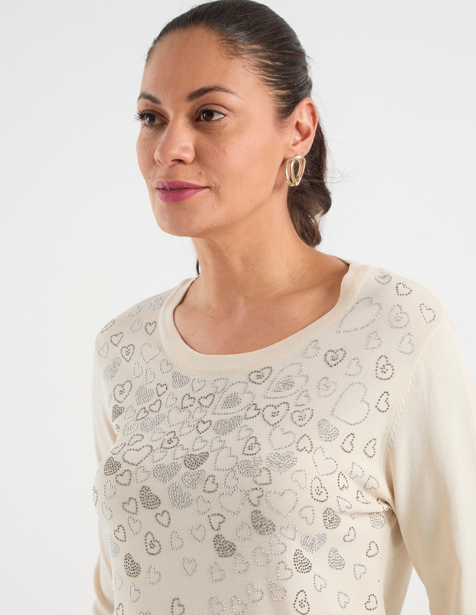 Suéter cuello redondo para mujer 8
