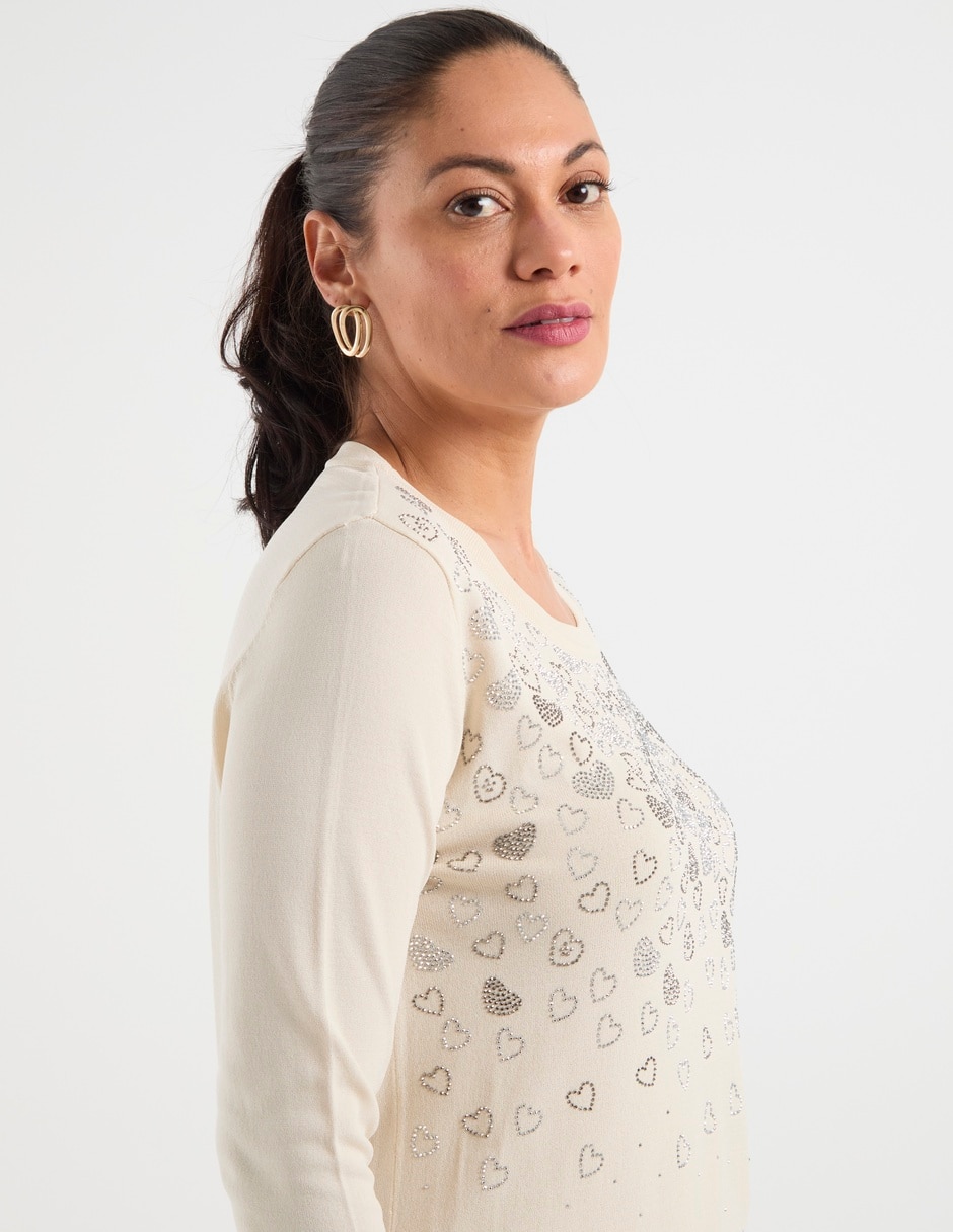 Suéter cuello redondo para mujer 9