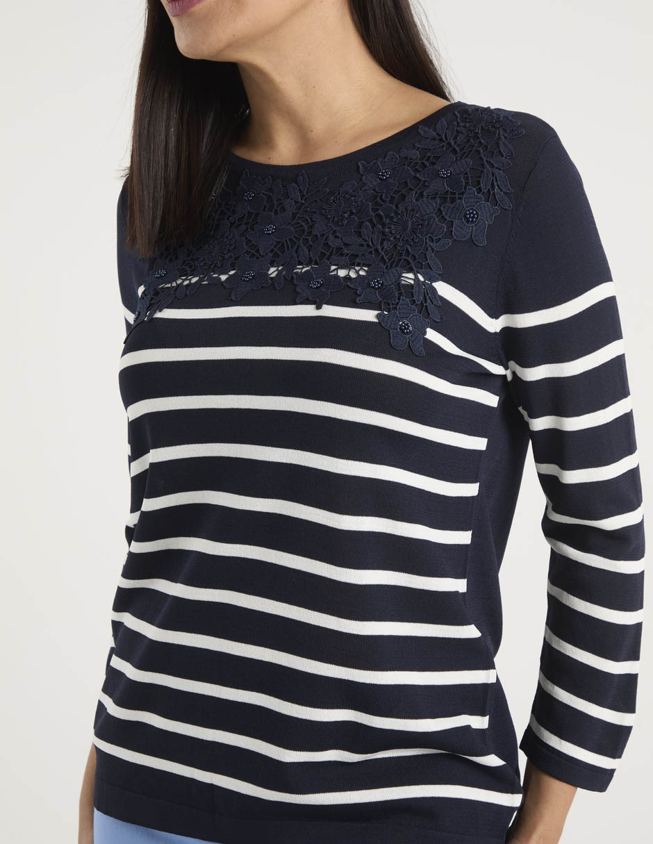 Suéter cuello redondo para mujer 7