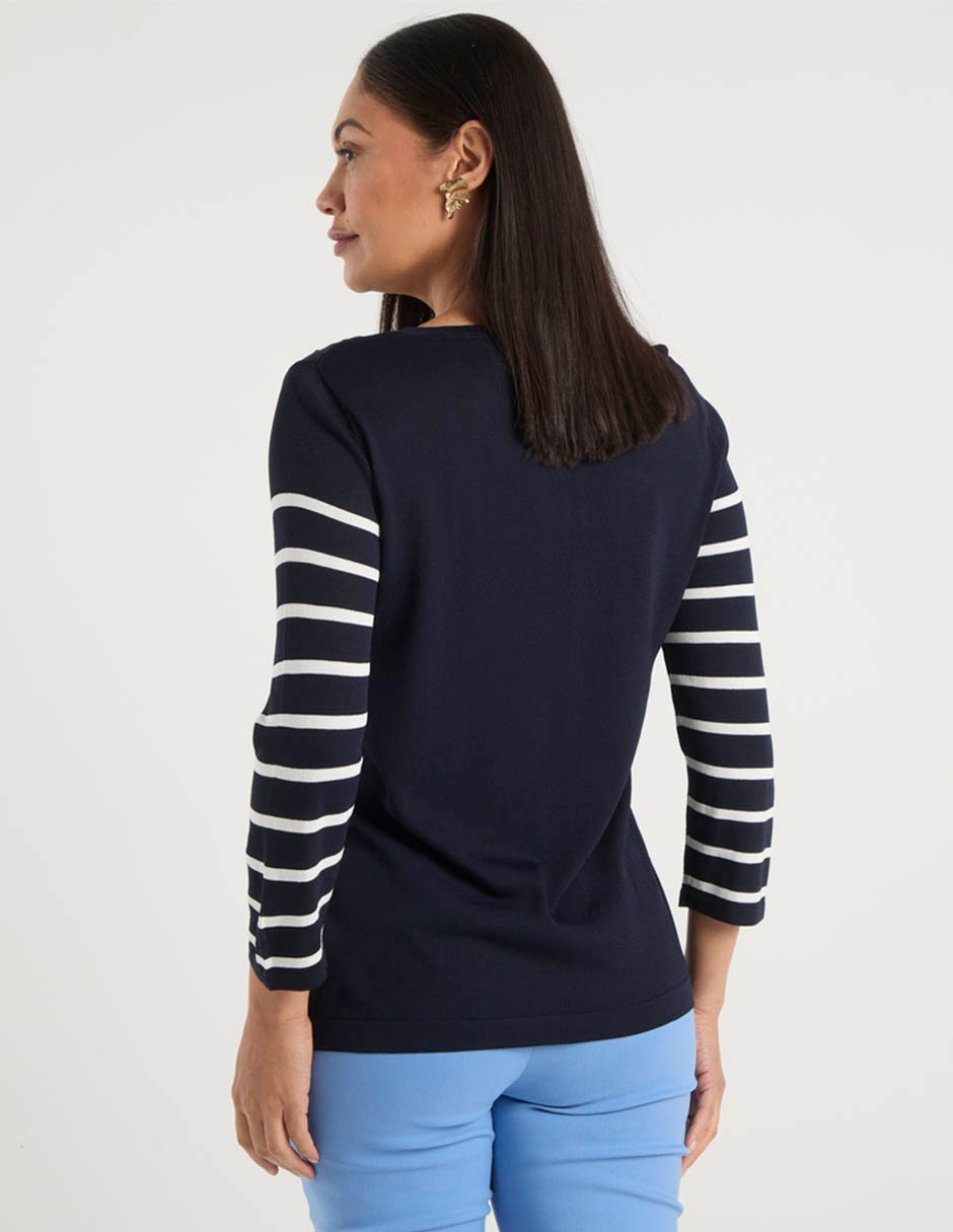 Suéter cuello redondo para mujer 8