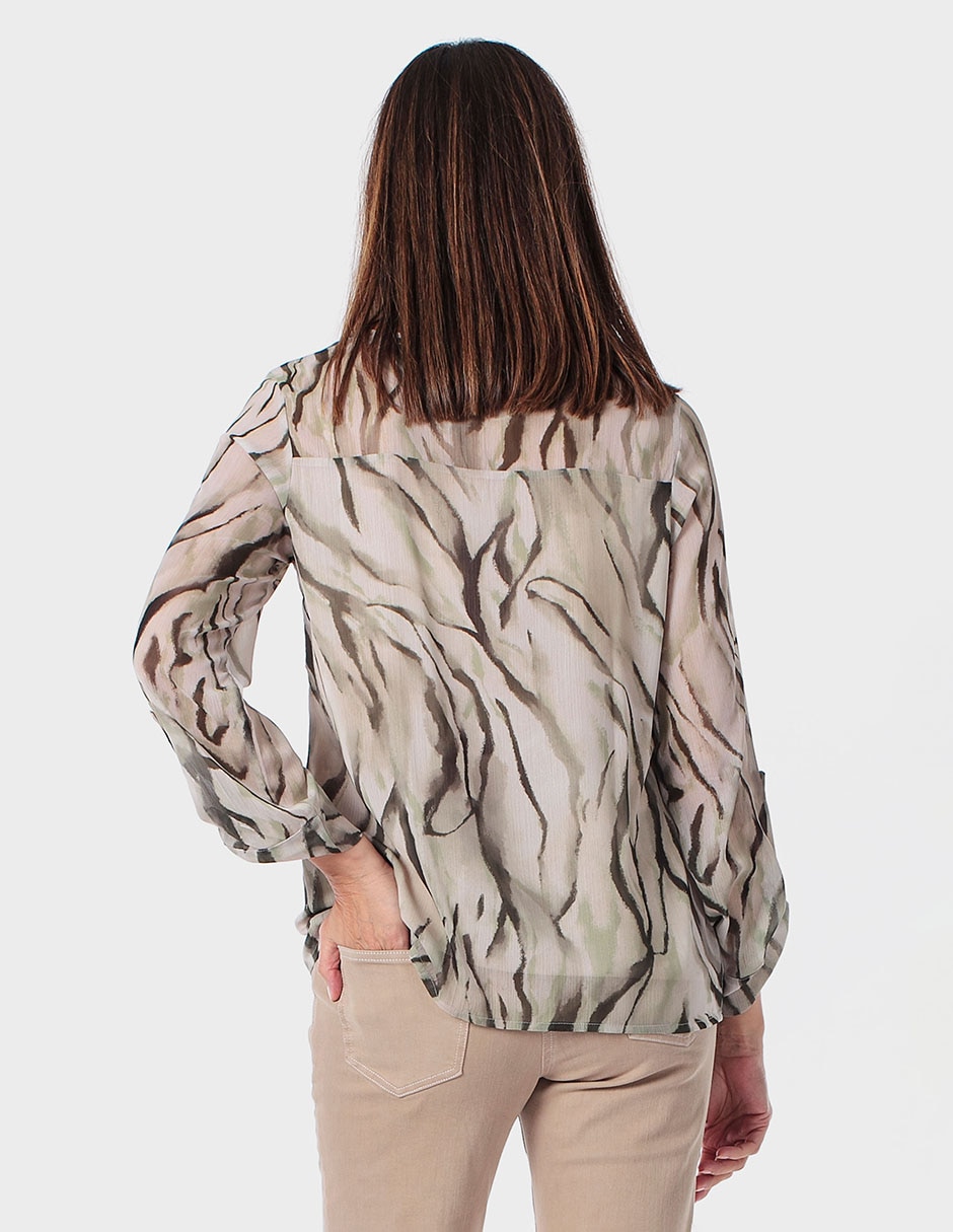 Blusa Punt Roma manga larga para mujer