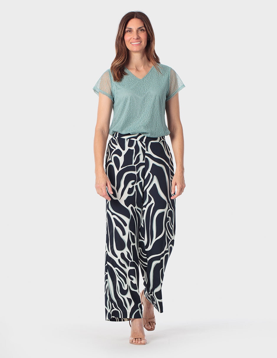 Playera manga corta Punt Roma cuello redondo para mujer