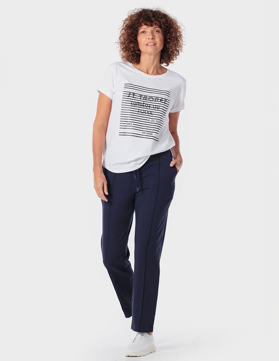 Playera manga corta cuello redondo para mujer 3