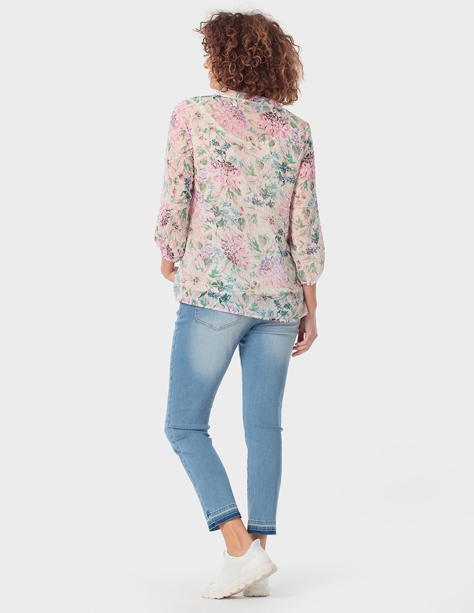 Pantalón capri slim para mujer