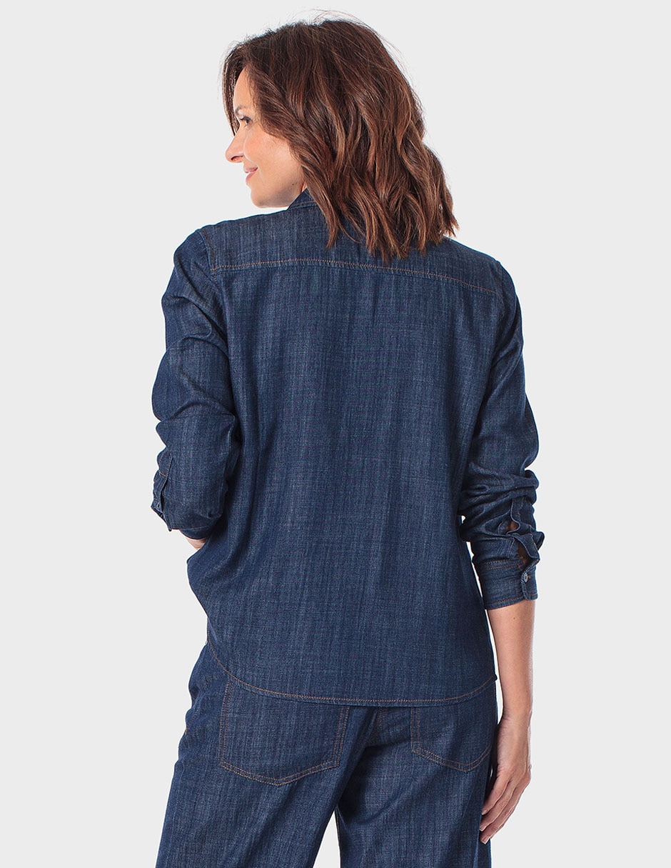 Blusa camisera manga larga para mujer 2