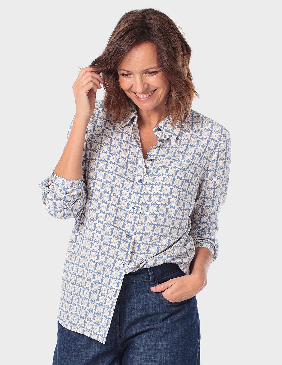 Blusa Punt Roma manga larga para mujer