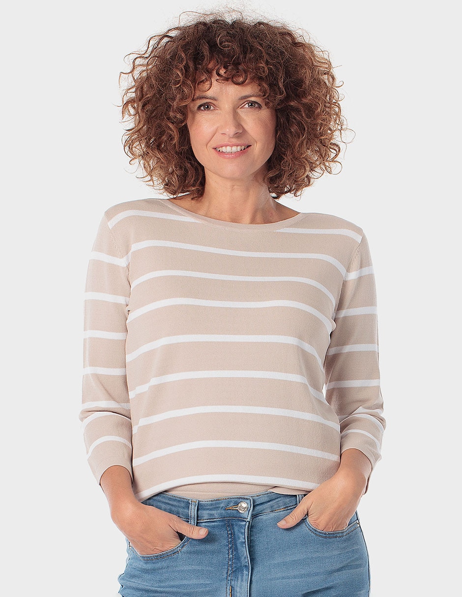 Suéter cuello redondo para mujer