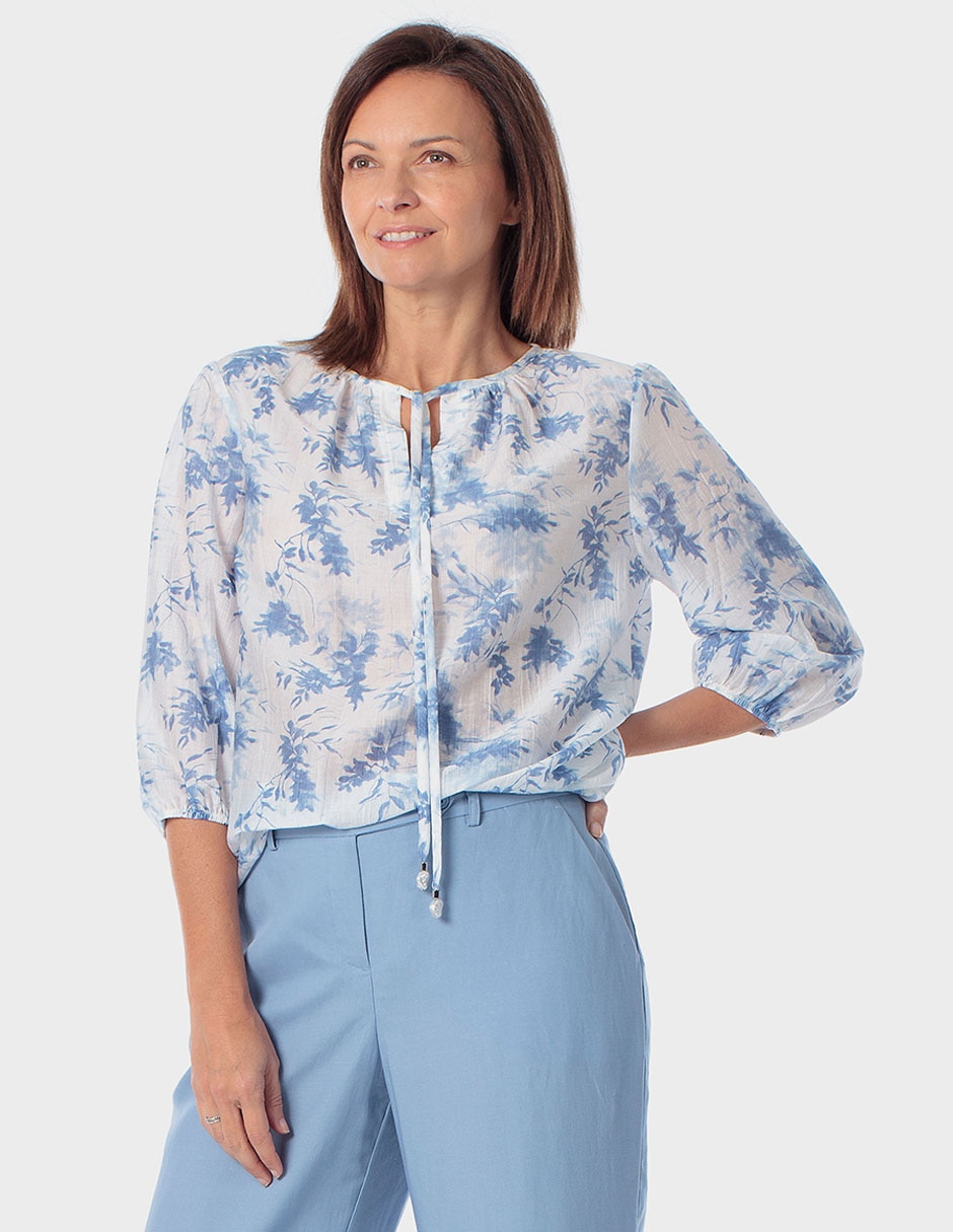 Blusa Punt Roma manga larga para mujer