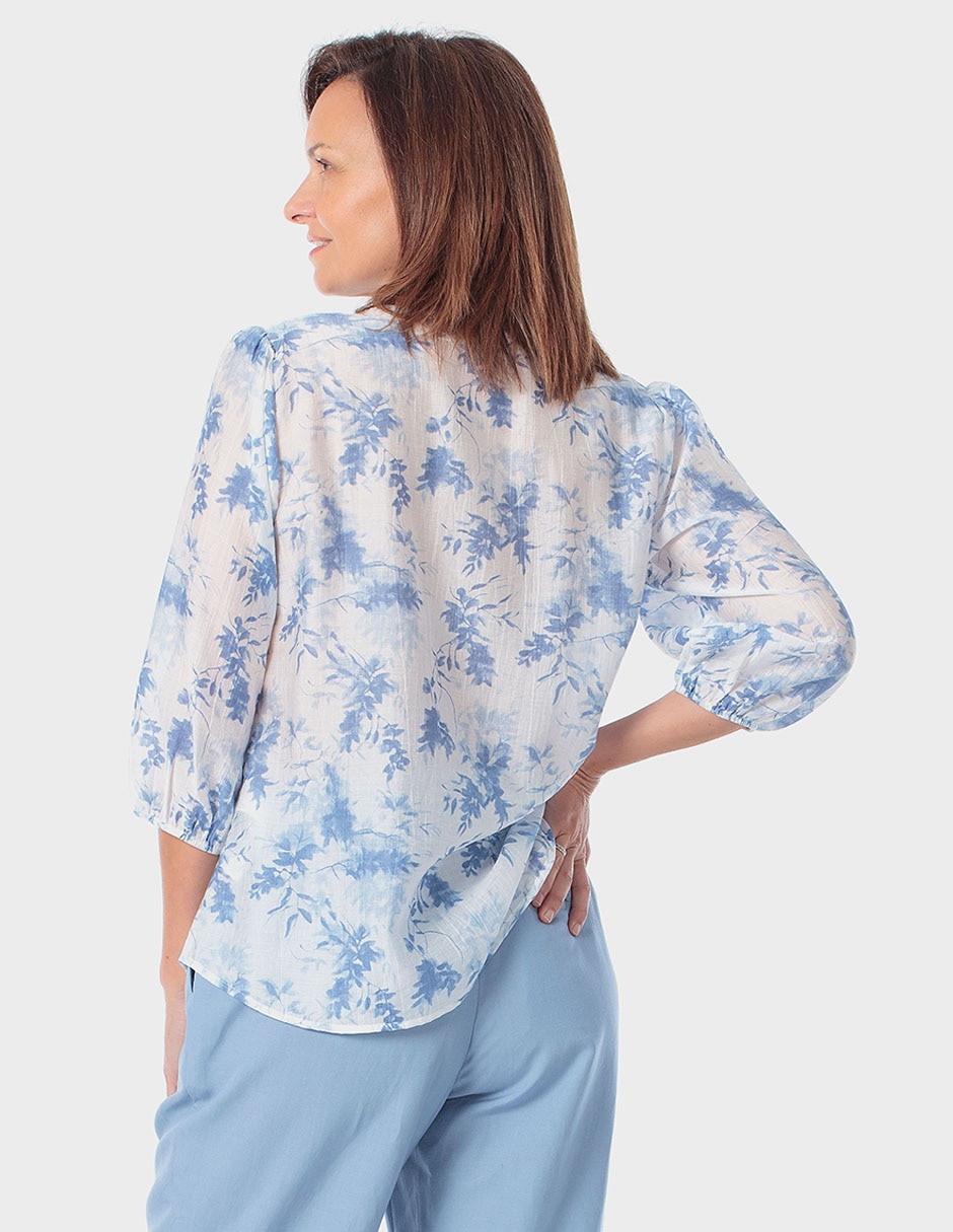 Blusa Punt Roma manga larga para mujer