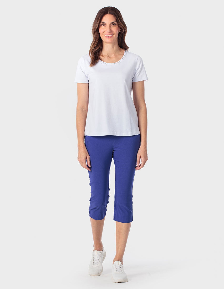 Playera manga corta cuello redondo para mujer 3