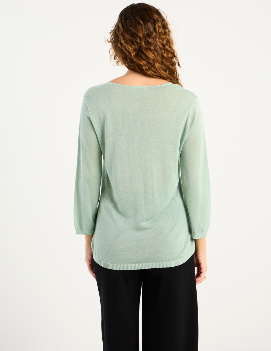 Suéter cuello V para mujer 6
