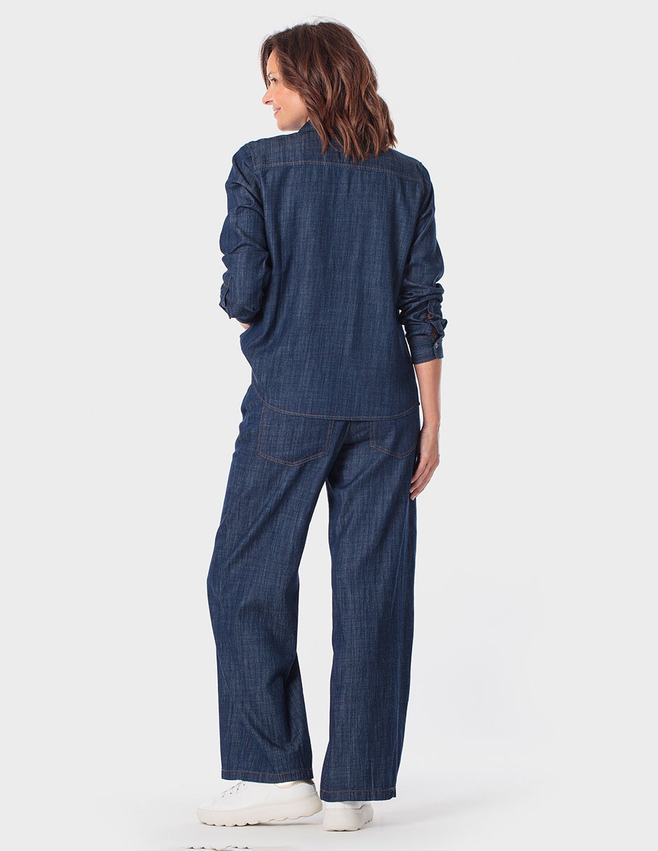 Pantalón coulotte amplio para mujer 2